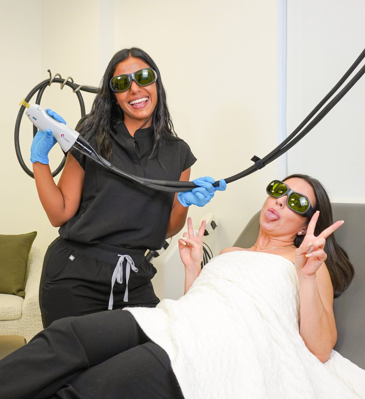 Sala de tratamiento de Laser Place Miami en Coral Gables